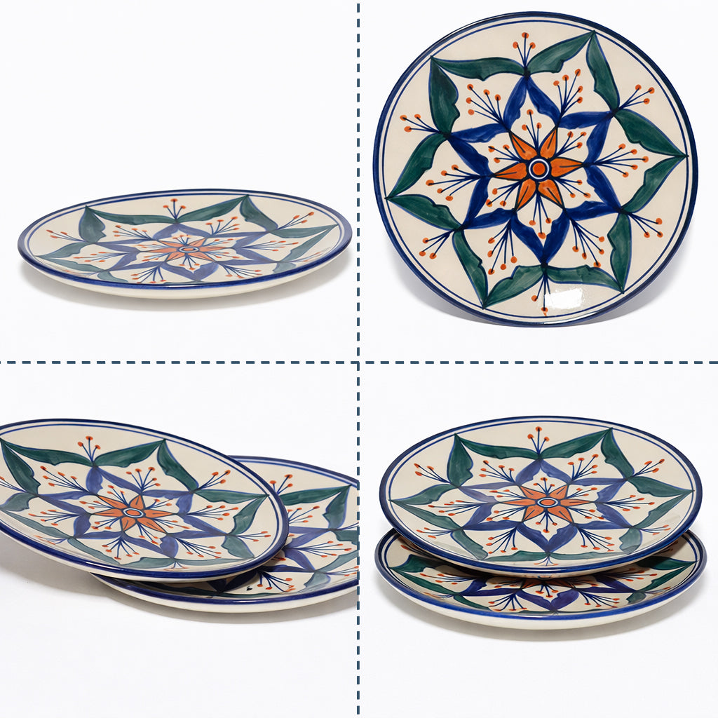 Quarter Serving Plate Set of 2 | Multicolour