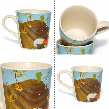 Coffee, Milk Mugs Set of 2 | Multicolor | 300 ml.
