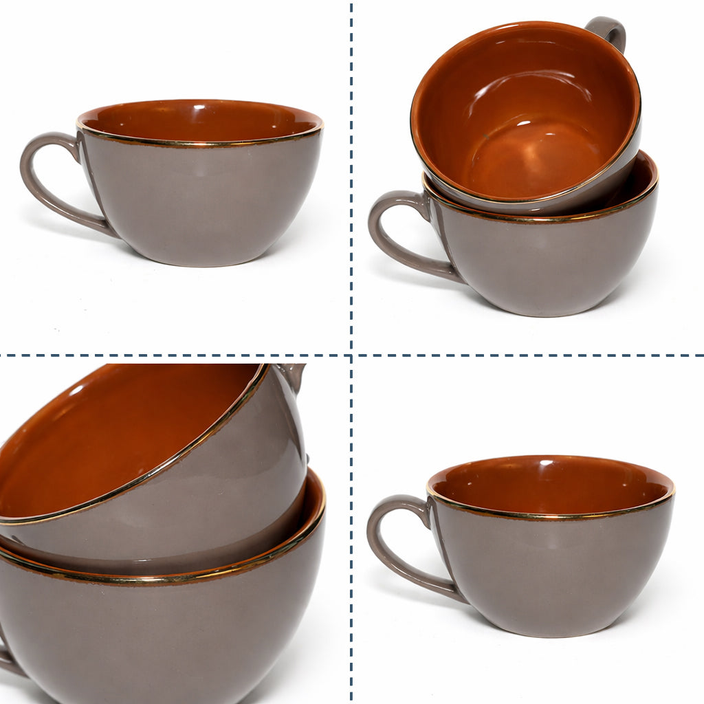Soup Bowls with Handle Set of 2 | 275 ml