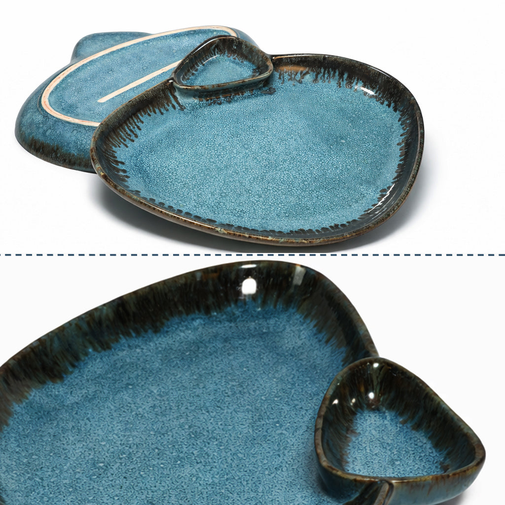 Chip & Dip Plate | Blue