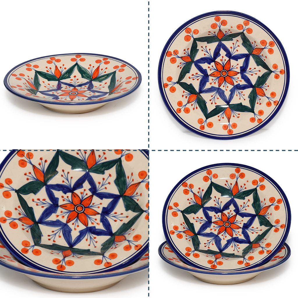 Pasta Plate Set of 2| Multicolour | 450 ml each