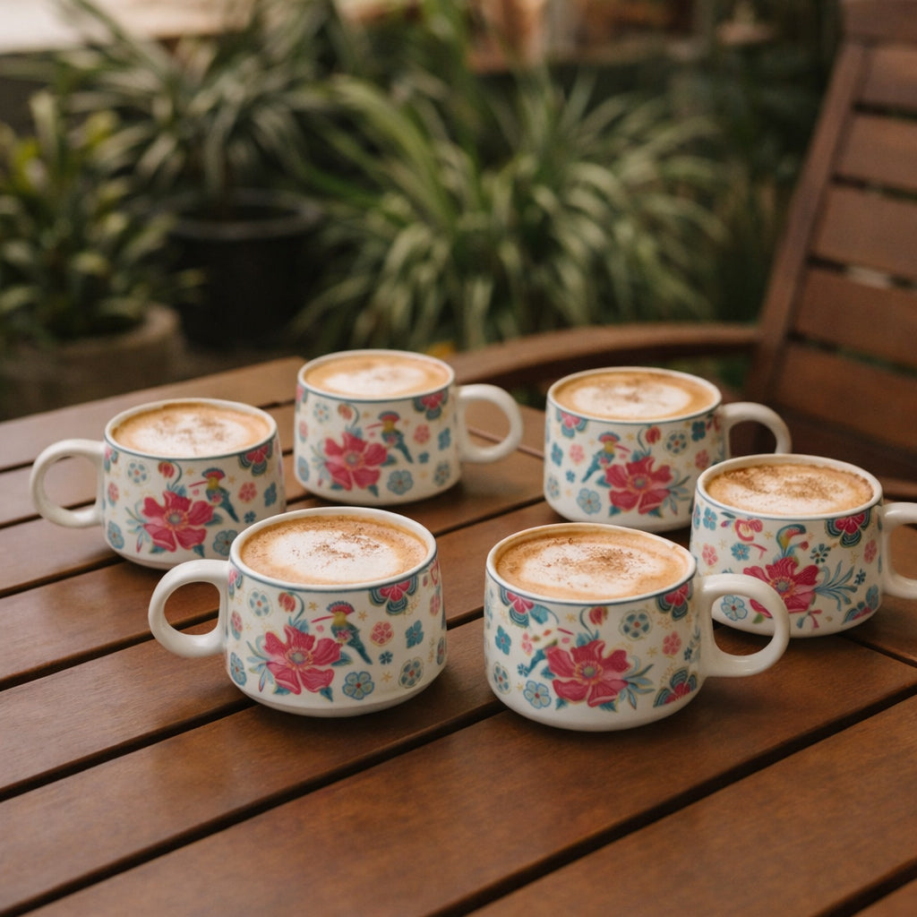 Coffee Mugs Set of 6 | 200 ml