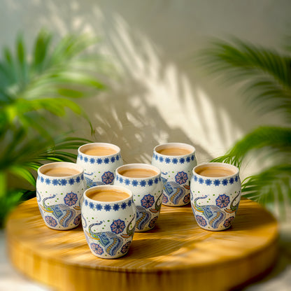 Ceramic Tea Kullads Set of 6 | 180 ml