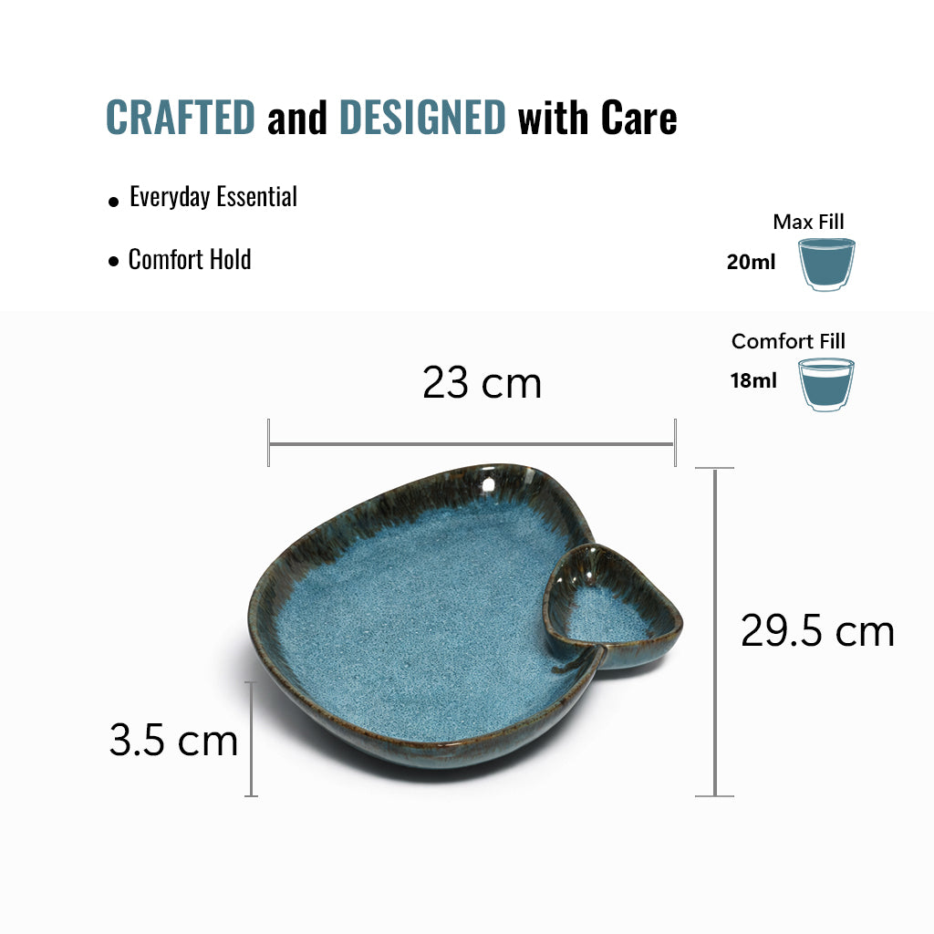 Chip & Dip Plate | Blue