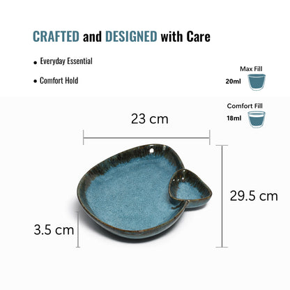 Chip & Dip Plate | Blue