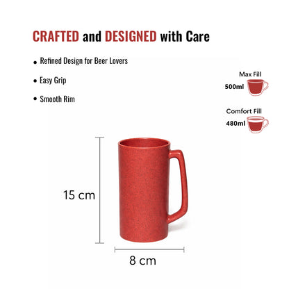 Beer Mugs Set of 2| 500 ml
