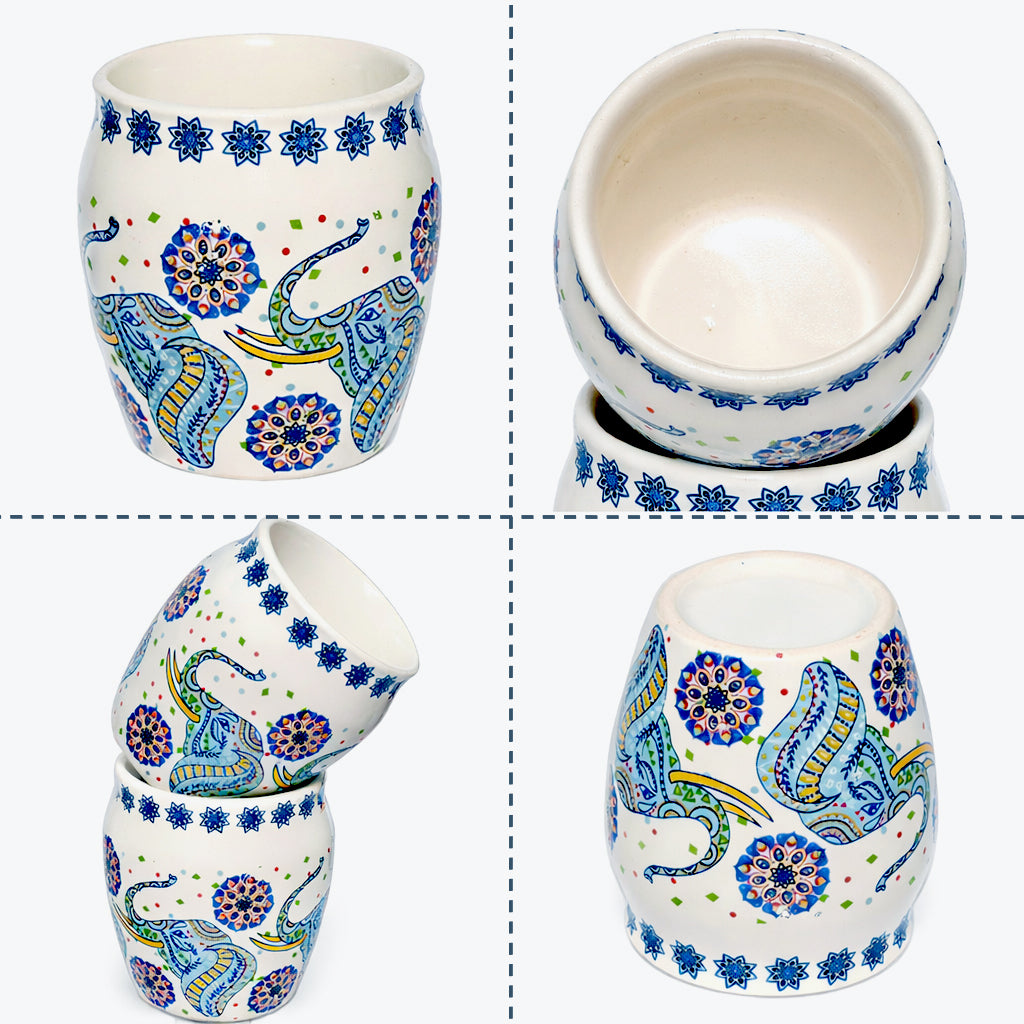 Ceramic Tea Kullads Set of 6 | 180 ml