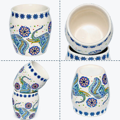 Ceramic Tea Kullads Set of 6 | 180 ml