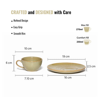 Coffee Mug with Cookie Saucer Set | 270 ml.