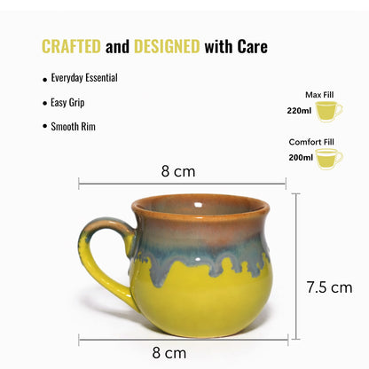 Coffee Mugs Set of 6 | 220 ml