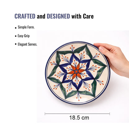 Quarter Serving Plate Set of 2 | Multicolour