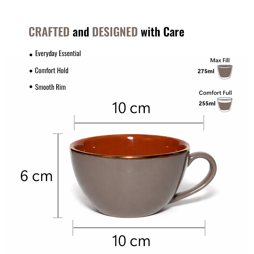 Soup Bowls with Handle Set of 2 | 275 ml