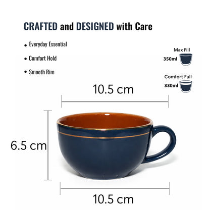 Soup Bowls with Handle Set |350 ml