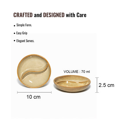 Chutney Serving Plates Set of 2 | 70 ml