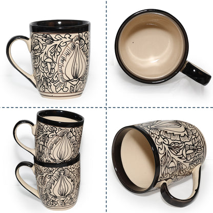 Coffee Mugs Set | Kalamkari Painting | 250 ml