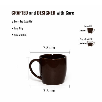 Coffee Mugs Set of 6 | 220ml