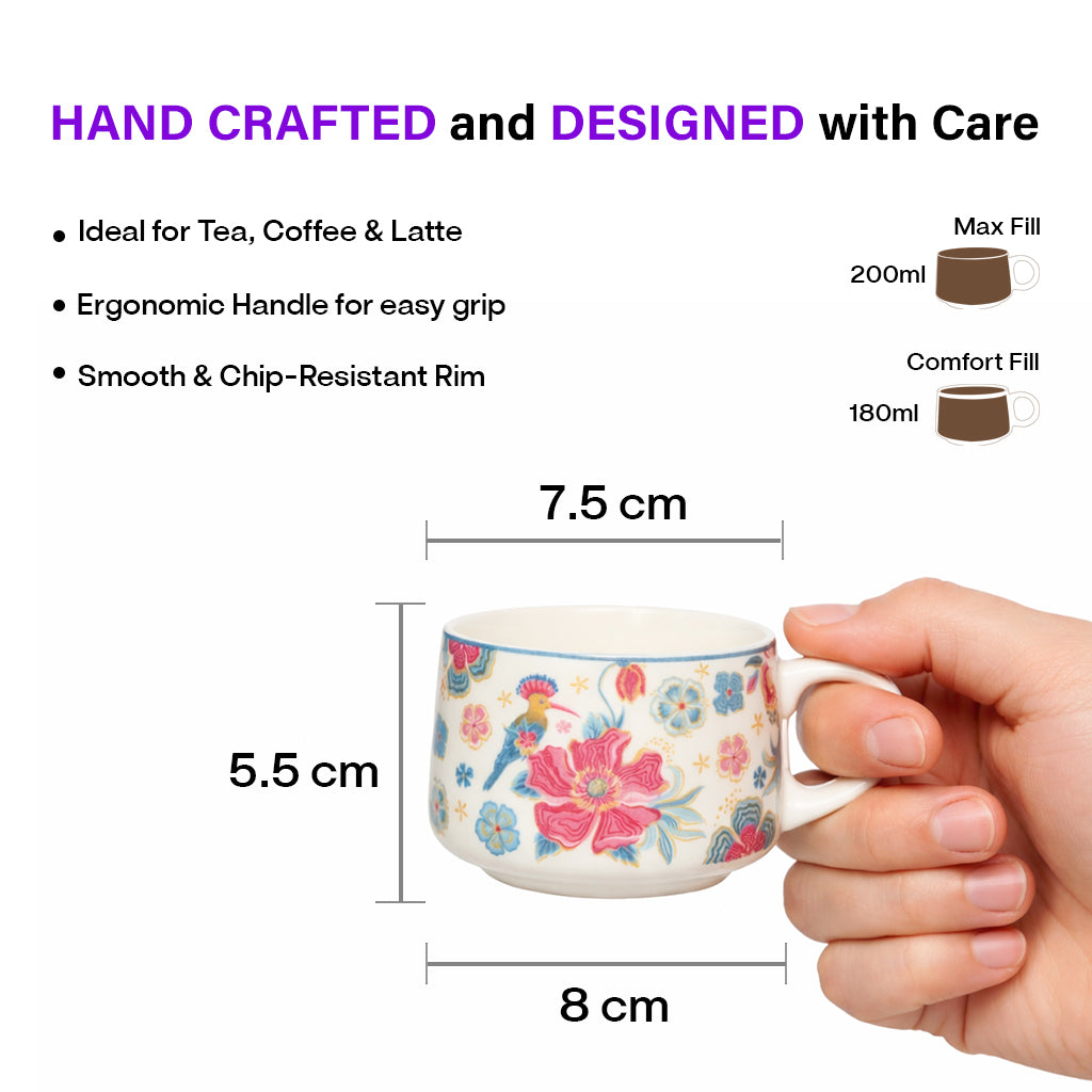 Coffee Mugs Set of 6 | 200 ml