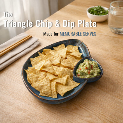 Chip & Dip Plate | Blue