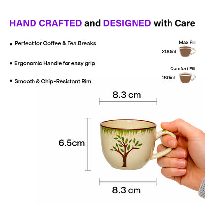 Tea Cups Set of 6 | 200 ml