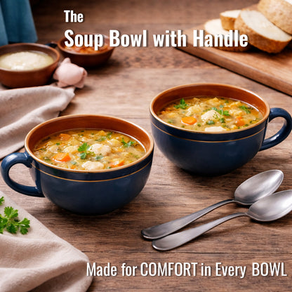 Soup Bowls with Handle Set |350 ml