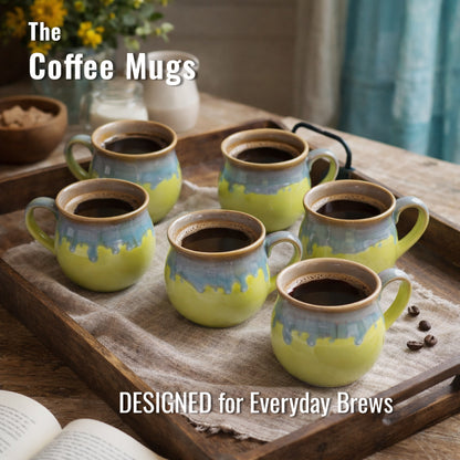 Coffee Mugs Set of 6 | 220 ml