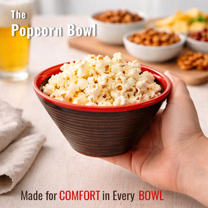 Popcorn Bowls Set of 2 | Red | 750 ml
