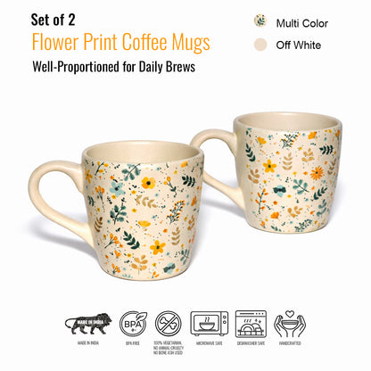 Coffee Mugs Set of 2 | Multicolor | 250 ml