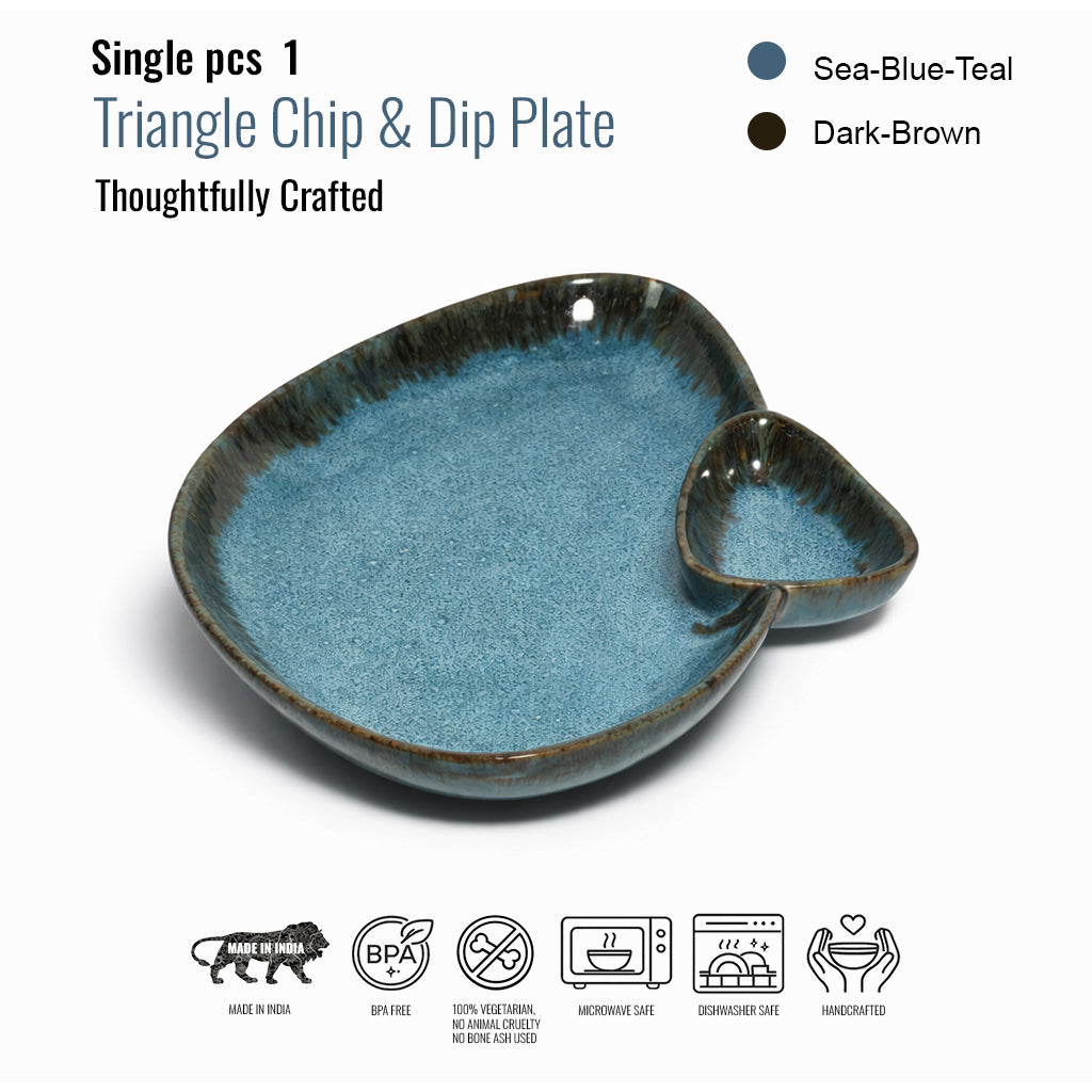 Chip & Dip Plate | Blue