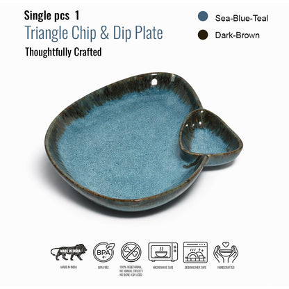 Chip & Dip Plate | Blue