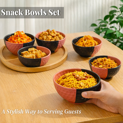 Snack Bowls Sets | Half-Half Colour tone | 350 ml