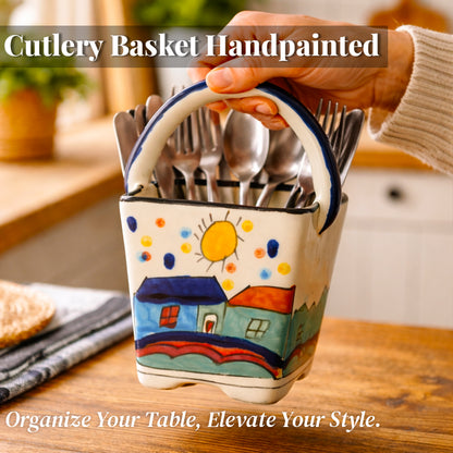 Spoon Stand & Cutlery Basket for Kitchen