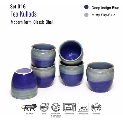 Tea Kullads Set of 6 | 220 ml