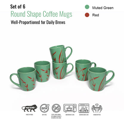 Coffee Mugs Set of 6 | 250 ml