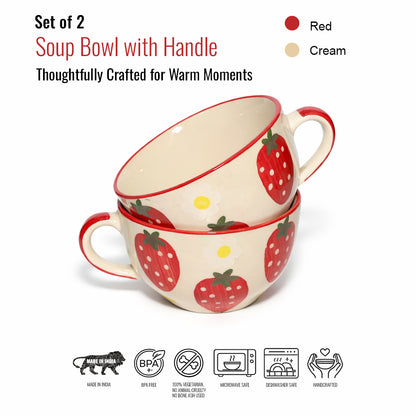 Soup Bowls Set of 2| Multicolour | 400 ml