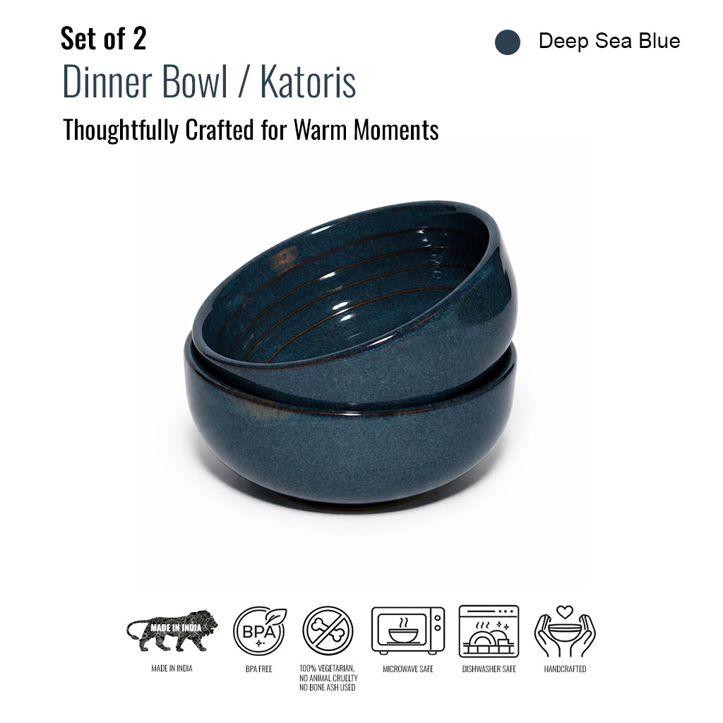 Dinner Bowls Set of 2 | 220 ml