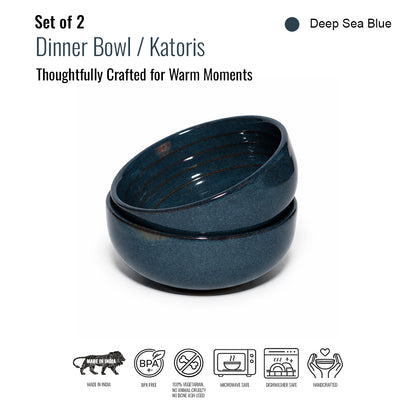 Dinner Bowls Set of 2 | 220 ml