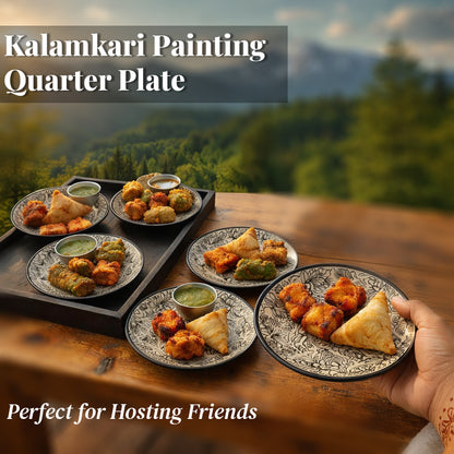 Quarter Serving Plate Set | Hand Painted