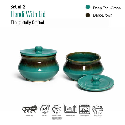 Serving Handi Set of 2 | Teal | 300ml