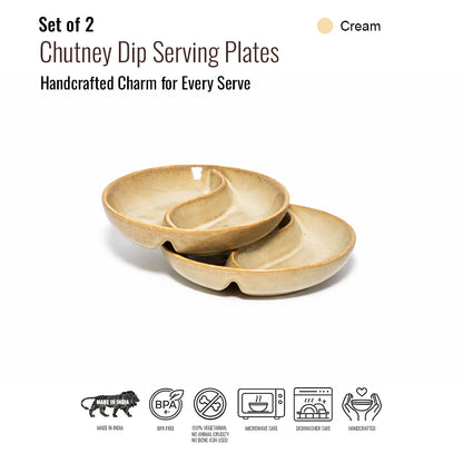 Chutney Serving Plates Set of 2 | 70 ml