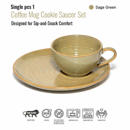Coffee Mug with Cookie Saucer Set | 270 ml.