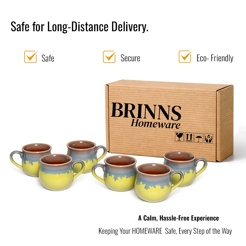 Coffee Mugs Set of 6 | 220 ml