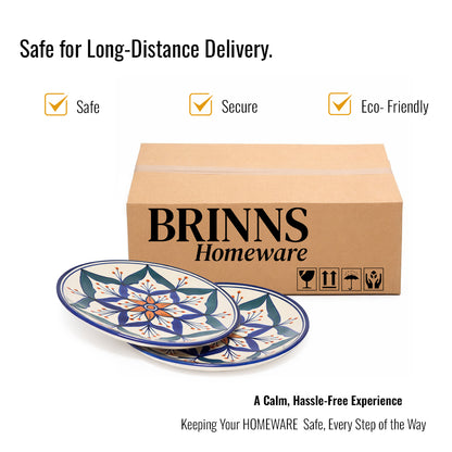 Quarter Serving Plate Set of 2 | Multicolour