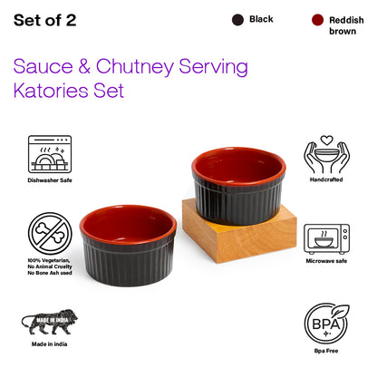 Chutney Katori/Bowls Set of 2 | 180ml