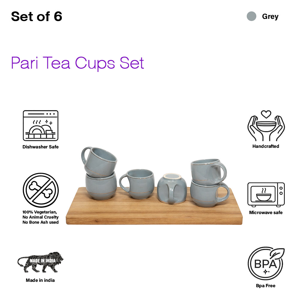 Tea Cups Set of 6 | 180 ml