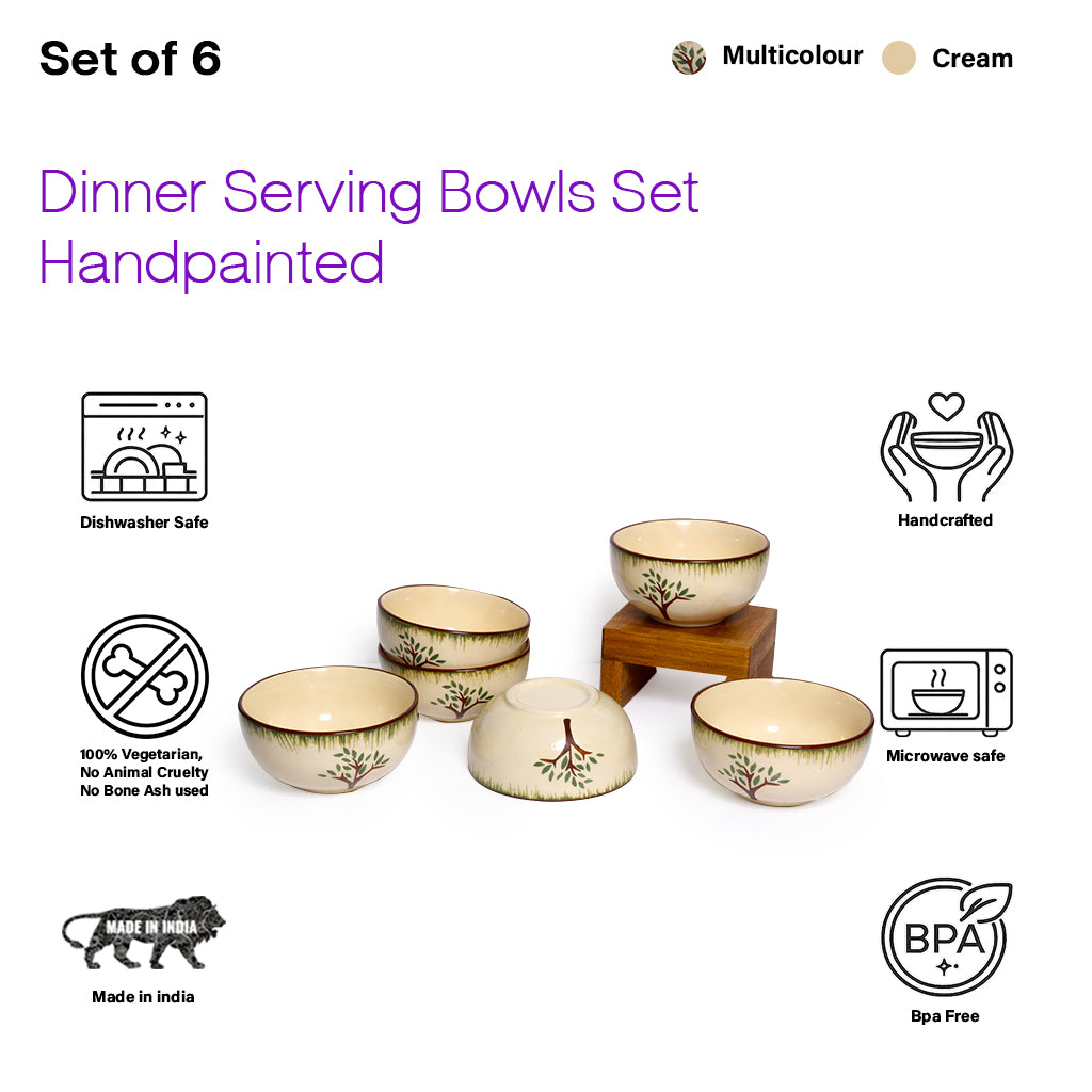 Dinner Serving Bowl Sets | Multicolour | 400ml