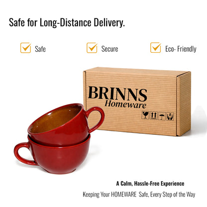 Soup Bowls with Handle Set of 2 |400 ml