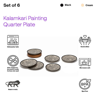 Quarter Serving Plate Set | Hand Painted