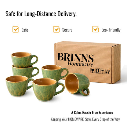 Coffee Mugs Set of 6 | Multicolour | 220ml