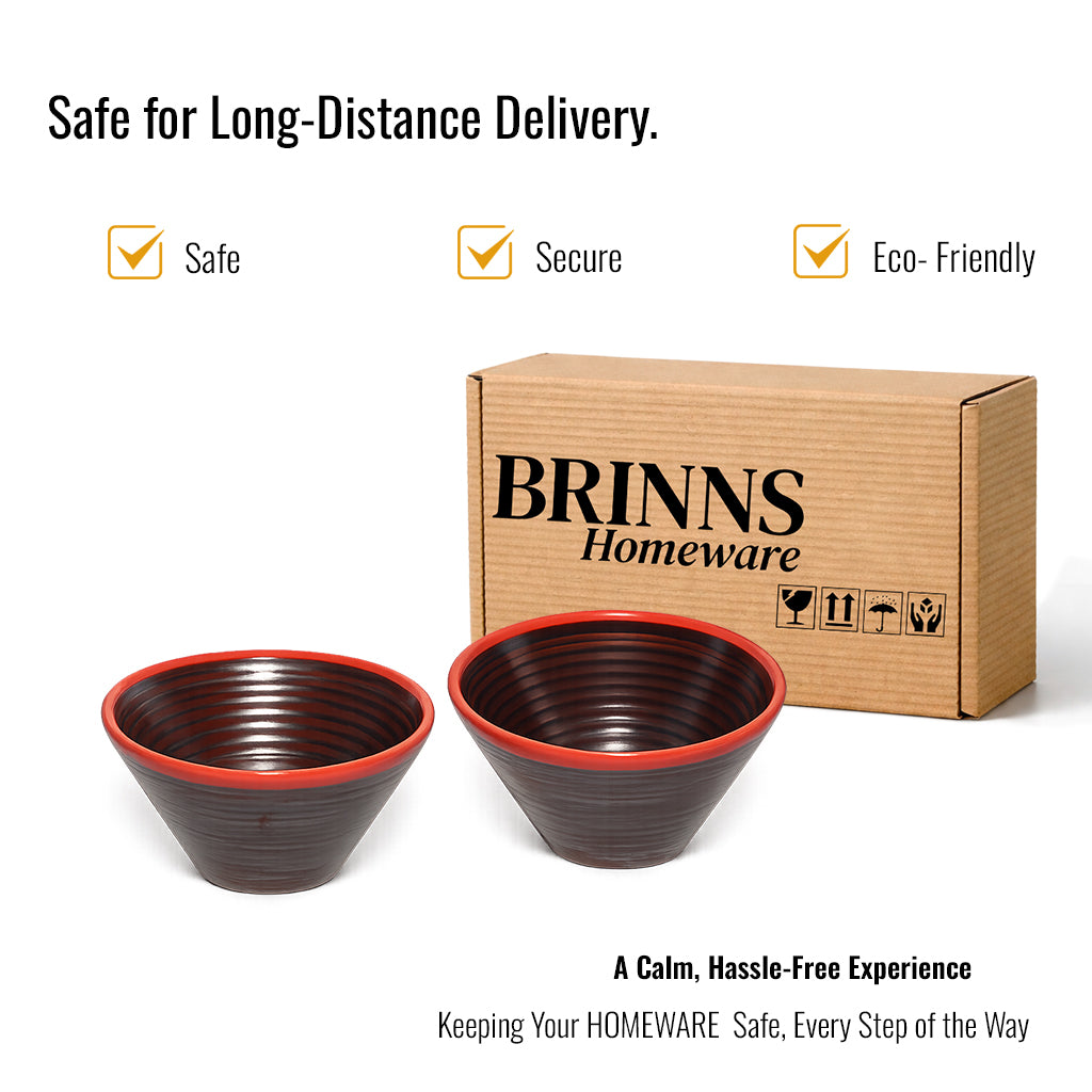Popcorn Bowls Set of 2 | Red | 750 ml