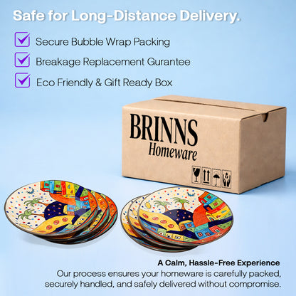 Dinner Serving Plate Set | Multicolour